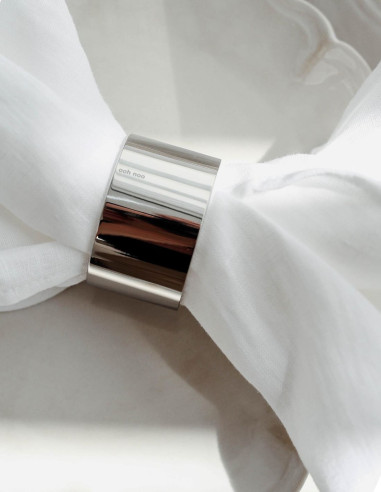 4 PACK STAINLESS STEEL NAPKIN RINGS