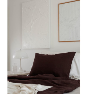 CHOCOLATE LINEN PILLOWCASE 2