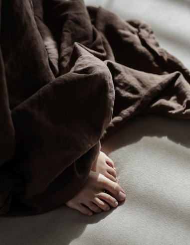 MOCHA LINEN DUVET COVER