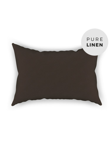 CHOCOLATE LINEN PILLOWCASE