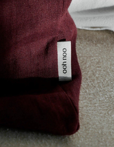DARK RUBY LINEN PILLOWCASE