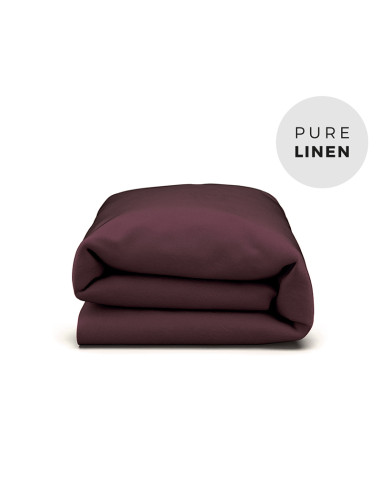 DARK RUBY LINEN DUVET COVER