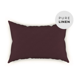 DARK RUBY LINEN PILLOWCASE