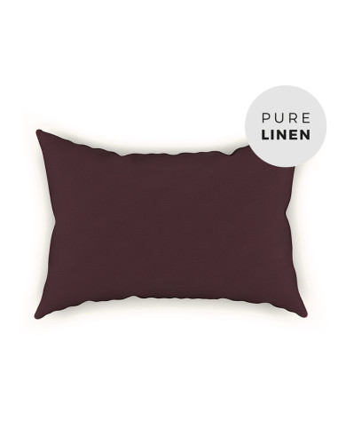 DARK RUBY LINEN PILLOWCASE