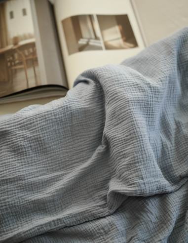 BLUE WHISPER MUSLIN DUVET COVER