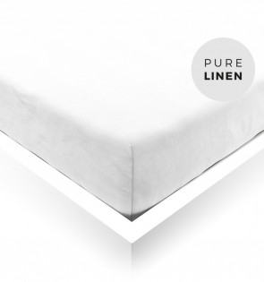 PURE WHITE LINEN DOUBLE...