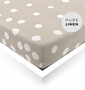BUTTONS LINEN FITTED SHEET