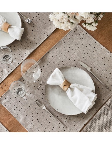 LINEN PLACE MATS - PEPPER LINEN PLACE MATS - PEPPER