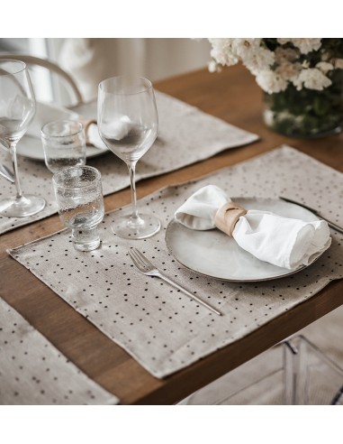LINEN PLACE MATS - PEPPER LINEN PLACE MATS - PEPPER