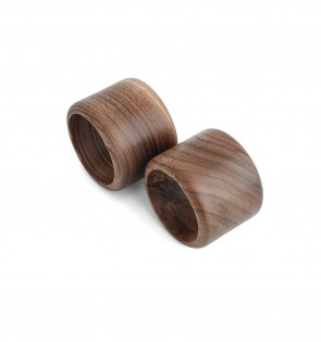 WALNUT WOODEN NAPKIN RINGS