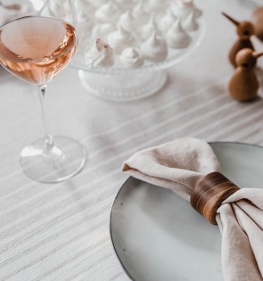 LINEN TABLECLOTH - WHITE MOCHA 2