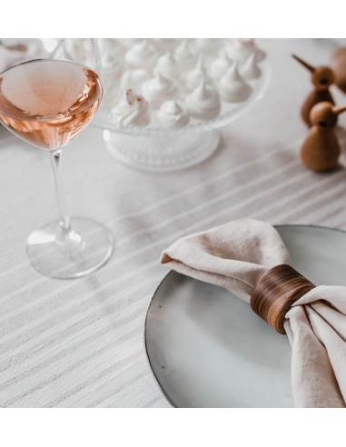 LINEN TABLECLOTH - WHITE MOCHA