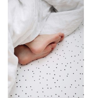 BLACK CONFETTI FITTED SHEET 2