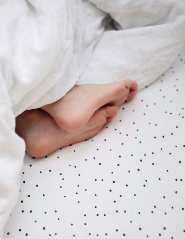 BLACK CONFETTI FITTED SHEET