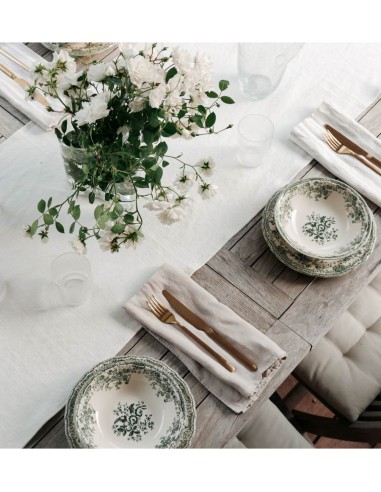 LINEN TABLE RUNNER - IVORY LINEN TABLE RUNNER - IVORY