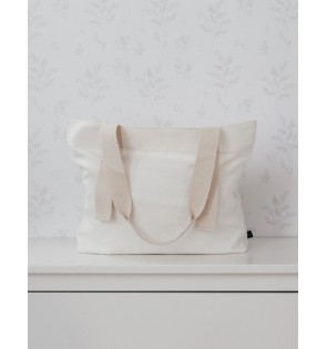 WHITE LINEN TOTE BAG 2