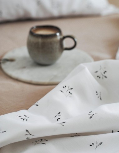 BLACK OLIVE TREE COTTON DUVET COVER