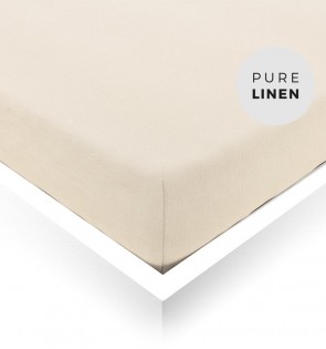 VANILLA LINEN FITTED SHEET