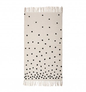 LADYBIRD COTTON RUG - BLACK...