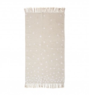 LADYBIRD COTTON RUG - WHITE...
