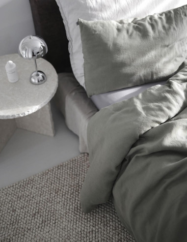 OLIVE GREEN LINEN DUVET COVER