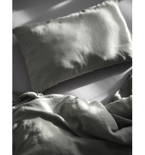 OLIVE GREEN LINEN PILLOWCASE 2