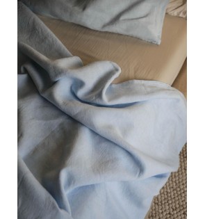 SOFT BLUE LINEN DUVET COVER 2