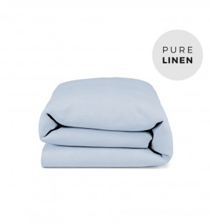 SOFT BLUE LINEN DUVET COVER