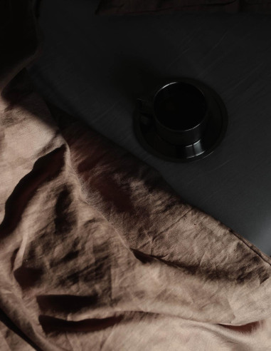 TRUFFLE LINEN DUVET COVER TRUFFLE LINEN DUVET COVER