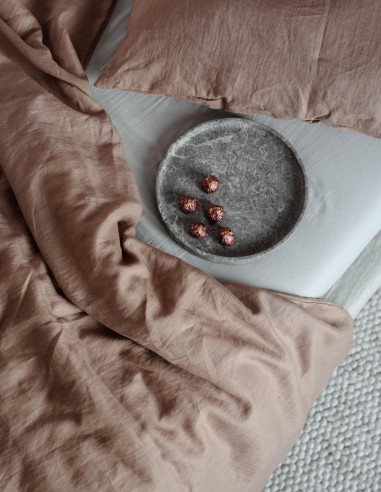 TRUFFLE LINEN DUVET COVER TRUFFLE LINEN DUVET COVER