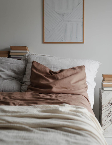 TRUFFLE LINEN PILLOWCASE TRUFFLE LINEN PILLOWCASE