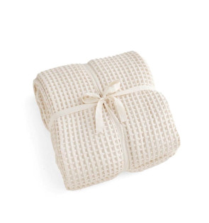 WAFFLE COTTON BEDSPREAD