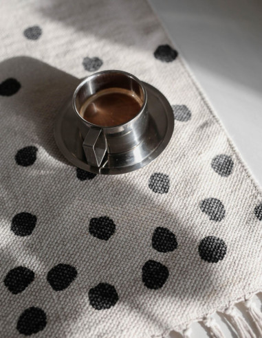 LADYBIRD COTTON RUG - BLACK DOTS LADYBIRD COTTON RUG - BLACK DOTS