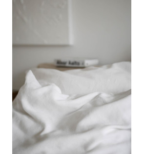 PURE WHITE LINEN PILLOWCASE 2