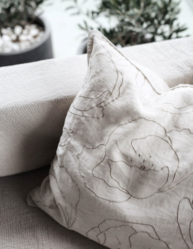 POPPY LINEN CUSHION COVER