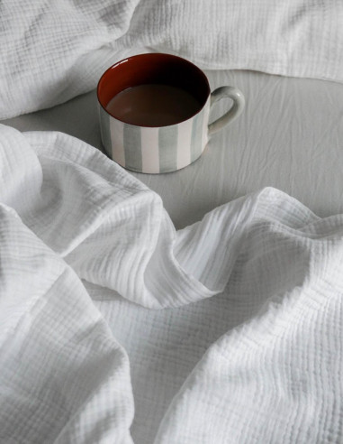 WHITE MUSLIN DUVET COVER