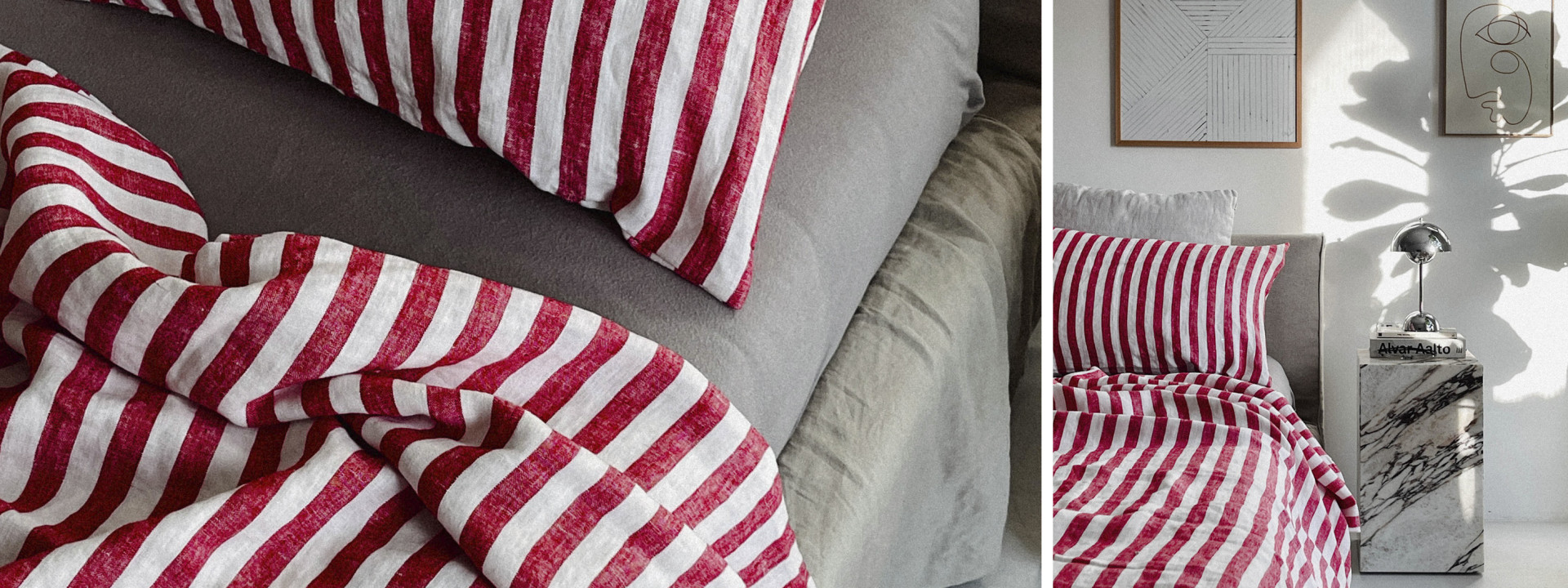 RED STRIPES LINEN